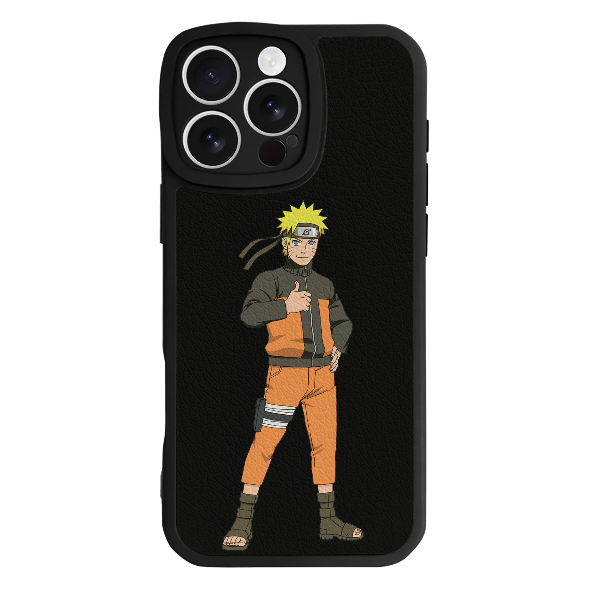 （画像用） NARUTO -ナルト- うずまき ナルト Uzumaki Naruto 【iPhone 16シリーズ対応】シリコンスマホケース（レザー調） 材質：シリコン